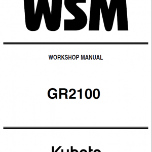 Kubota GR2100 Lawn Mower Workshop Manual