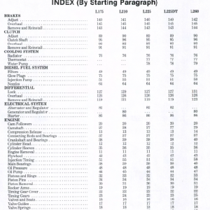 Kubota L175, L210, L225, L260 Tractor Workshop Manual