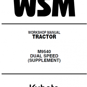 Kubota M8540, M9540 Tractor Workshop Service Manual