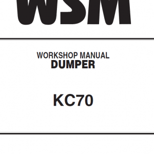 Kubota Kc70 Dumper Workshop Manual