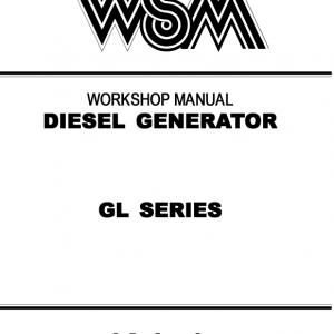 Kubota Gl Series Generator Workshop Service Manual