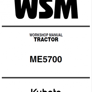 Kubota ME5700 Tractor Service Manual