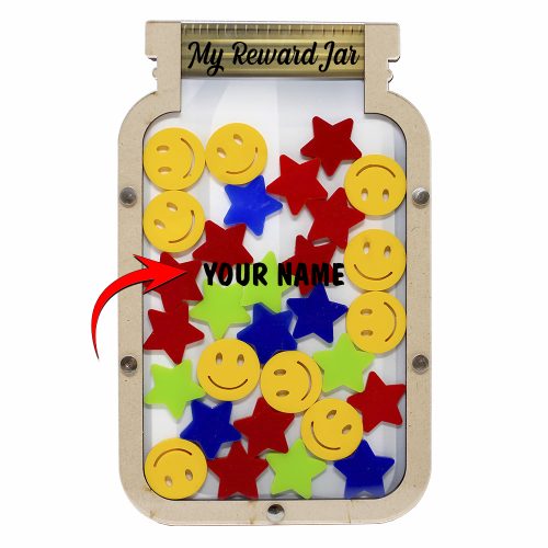 Reward Jar Incentive Jar for Kids Children with Stars and Smilies - Jar Design