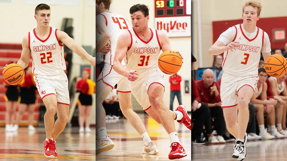 Left to right: Easton Darling, Andrew Gibb and Jack Hutchinson were all named to the Academic All-District Team.