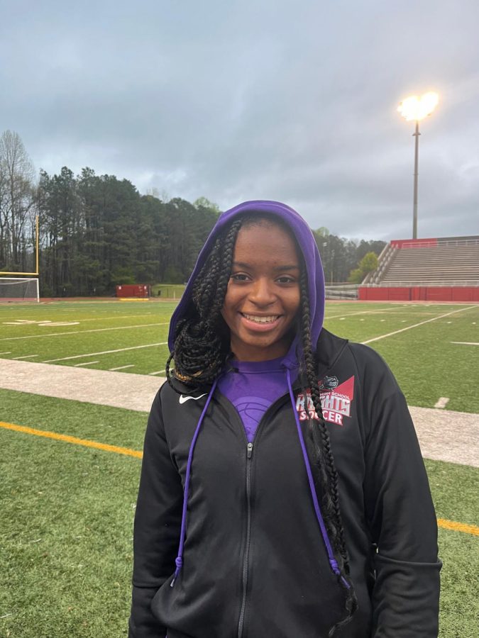 Sophomore Sylvis on the soccer field in her element. 