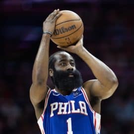 Philadelphia 76ers guard James Harden