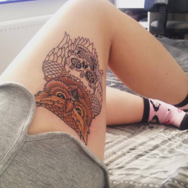 thigh tattoos