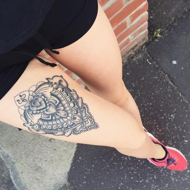 thigh tattoos