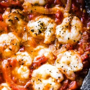 shrimp cacciatore with bell peppers