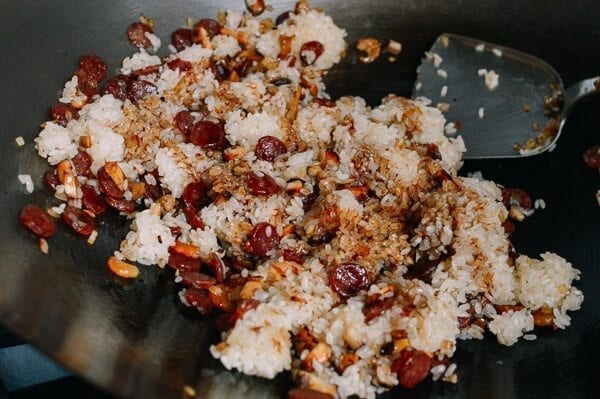 Sticky Rice with Chinese Sausage, by thewoksoflife.com