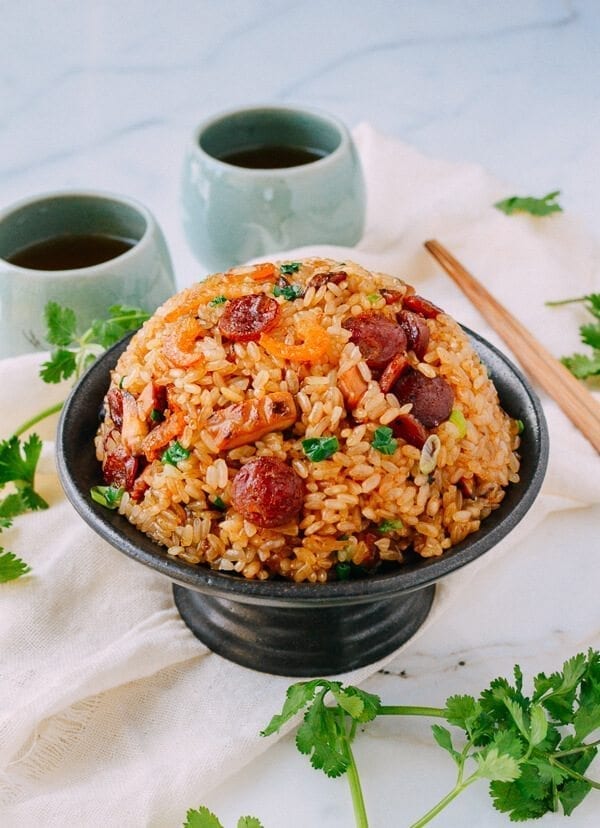 Sticky Rice with Chinese Sausage, by thewoksoflife.com