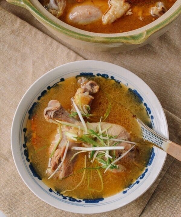 Taiwanese Sesame Oil Chicken Soup, by thewoksoflife.com