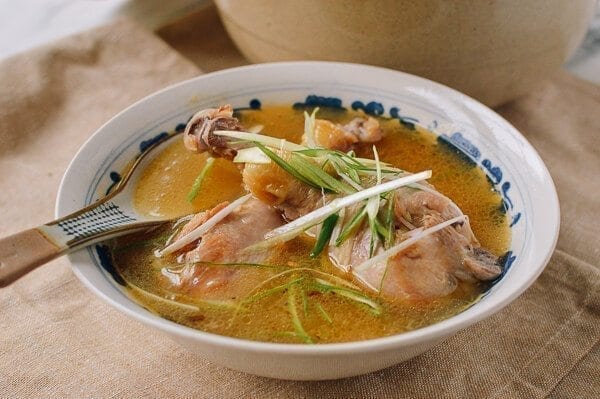 Taiwanese Sesame Oil Chicken Soup, by thewoksoflife.com