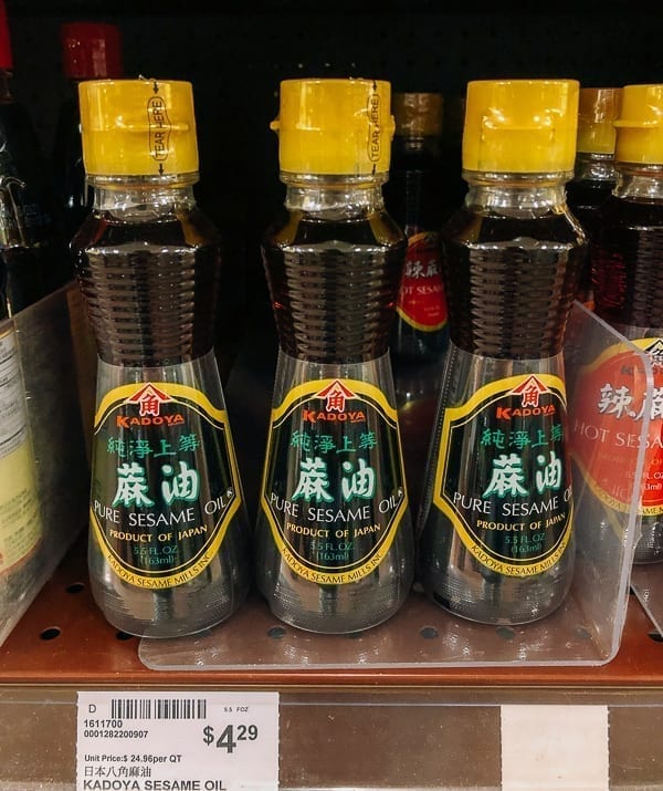 Kadoya sesame oil on store shelf, thewoksoflife.com