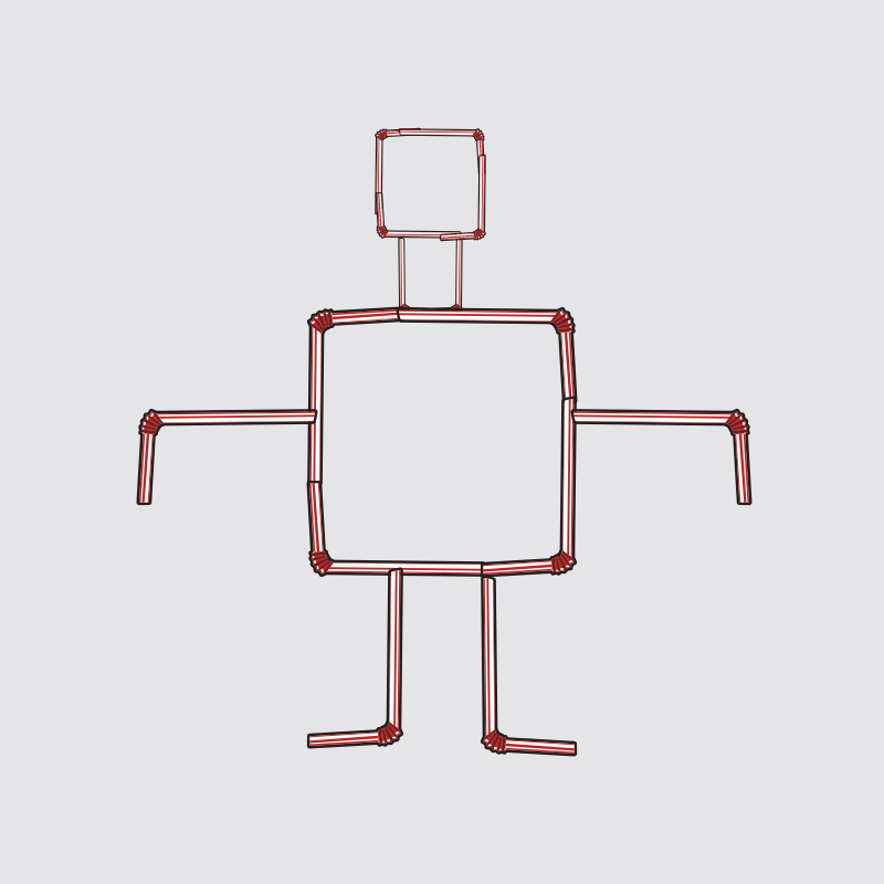 Robot made from straws - primary maths