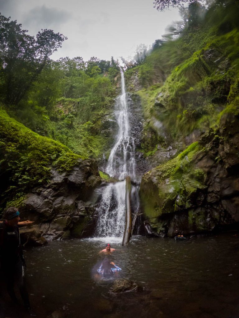 Cocos island waterfall