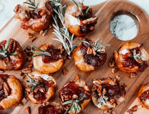 How to make cranberry baked brie bites for Thanksgiving appetizer - This is our Bliss