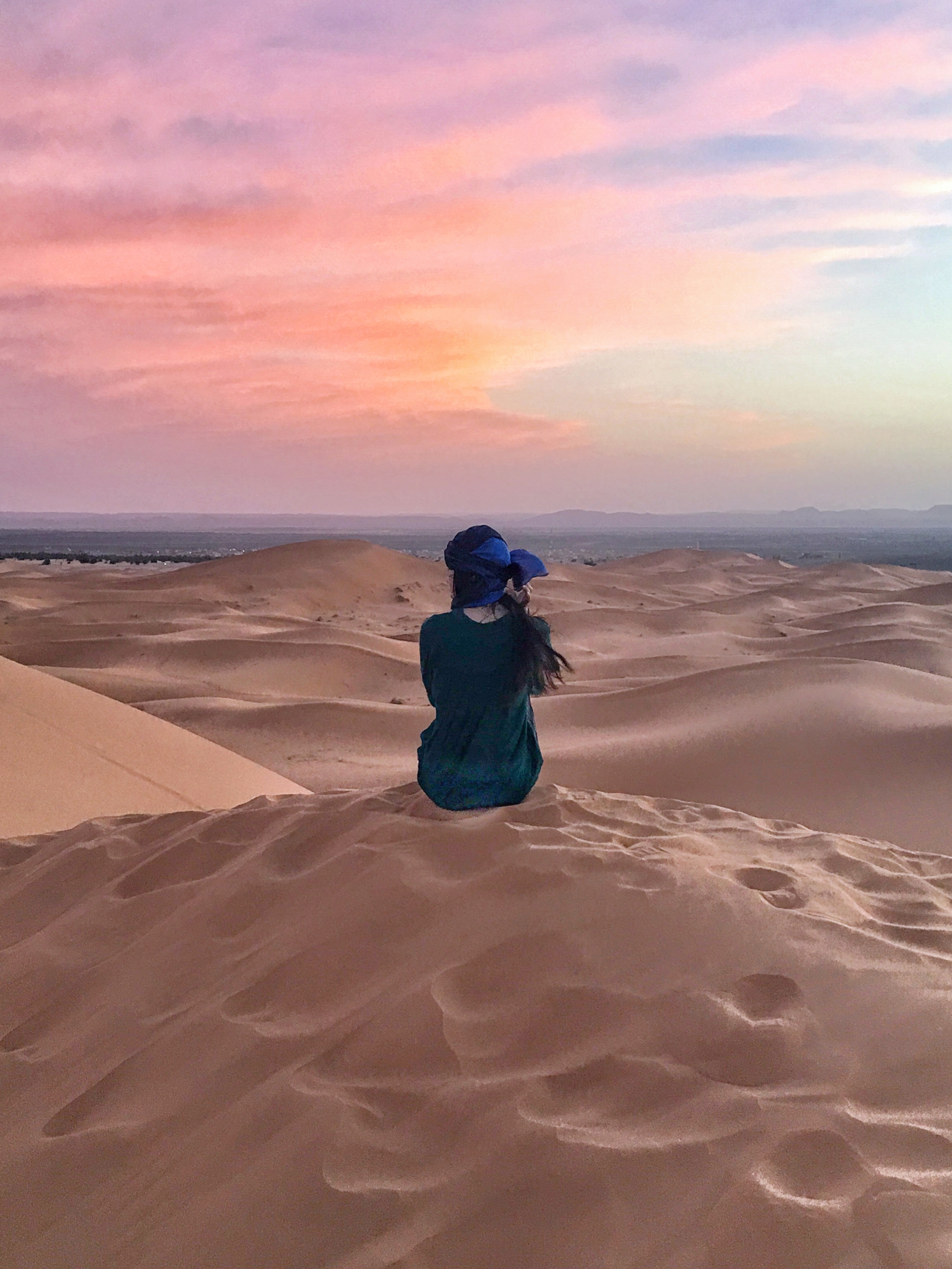 Sunset in the Sahara Desert