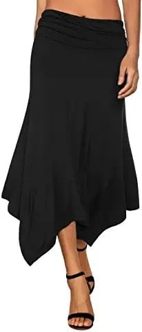 Black handkerchief skirt