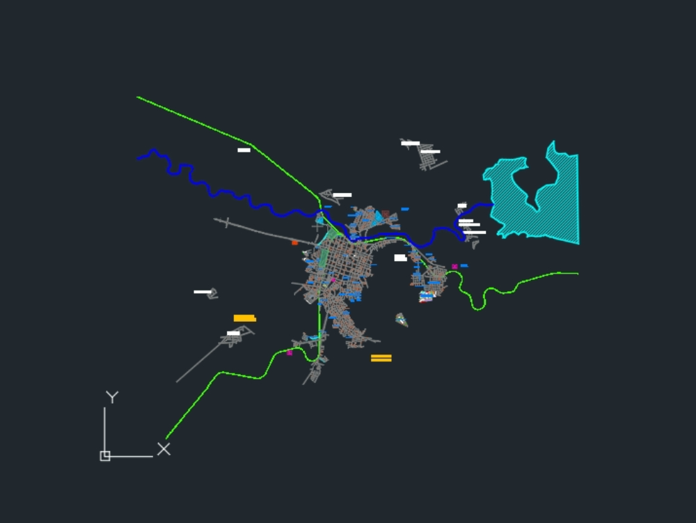 Acambar map plan in AutoCAD | Download CAD free (805.89 KB) | Bibliocad