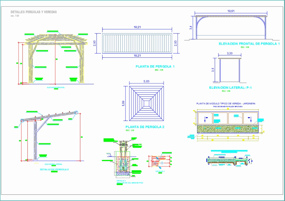 wooden pergola