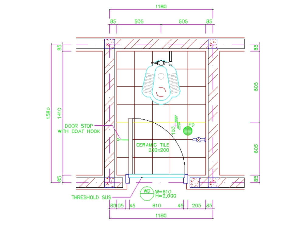 Toilet jongkok atau toilet basah manual (48.65 KB) | Bibliocad