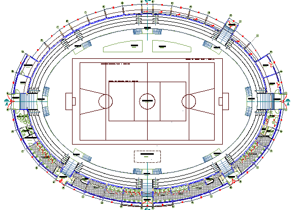 Coliseum Layout Plan And Elevation Autocad Dwg File | The Best Porn Website