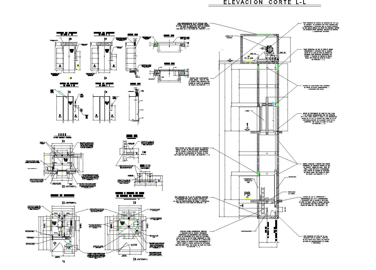 Lift Elevator Plan And Installation Cad Drawing Details Dwg File ...