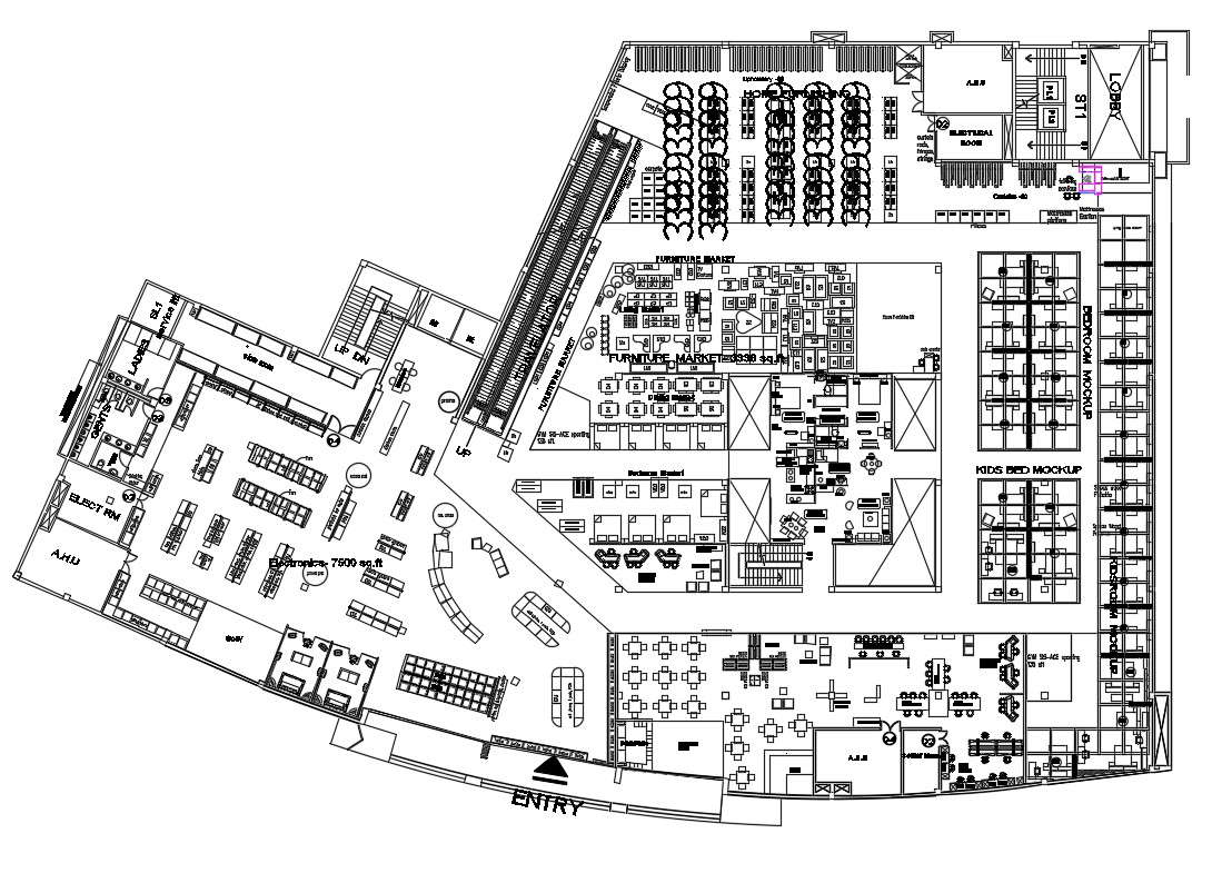 Shopping Mall Architecture Layout Plan Cad Drawing Details That ...