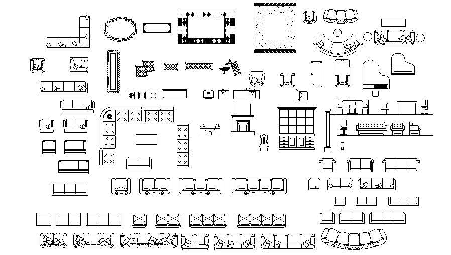 Sofa Plan CAD Blocks-DWG Drawing Download Plan N Design, 57% OFF