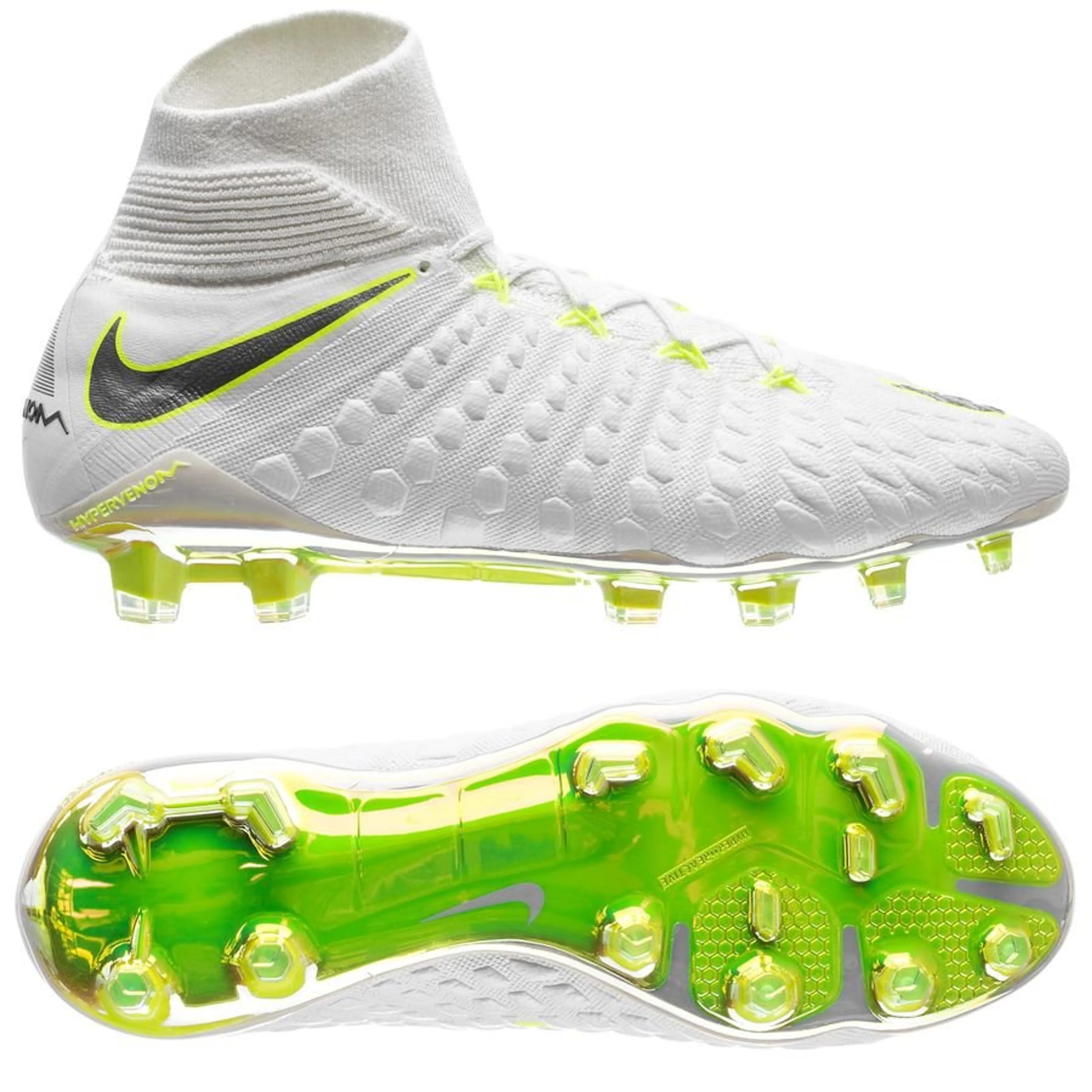 Nike Hypervenom Phantom 3 Elite DF FG Just Do It - White/Volt Image 1