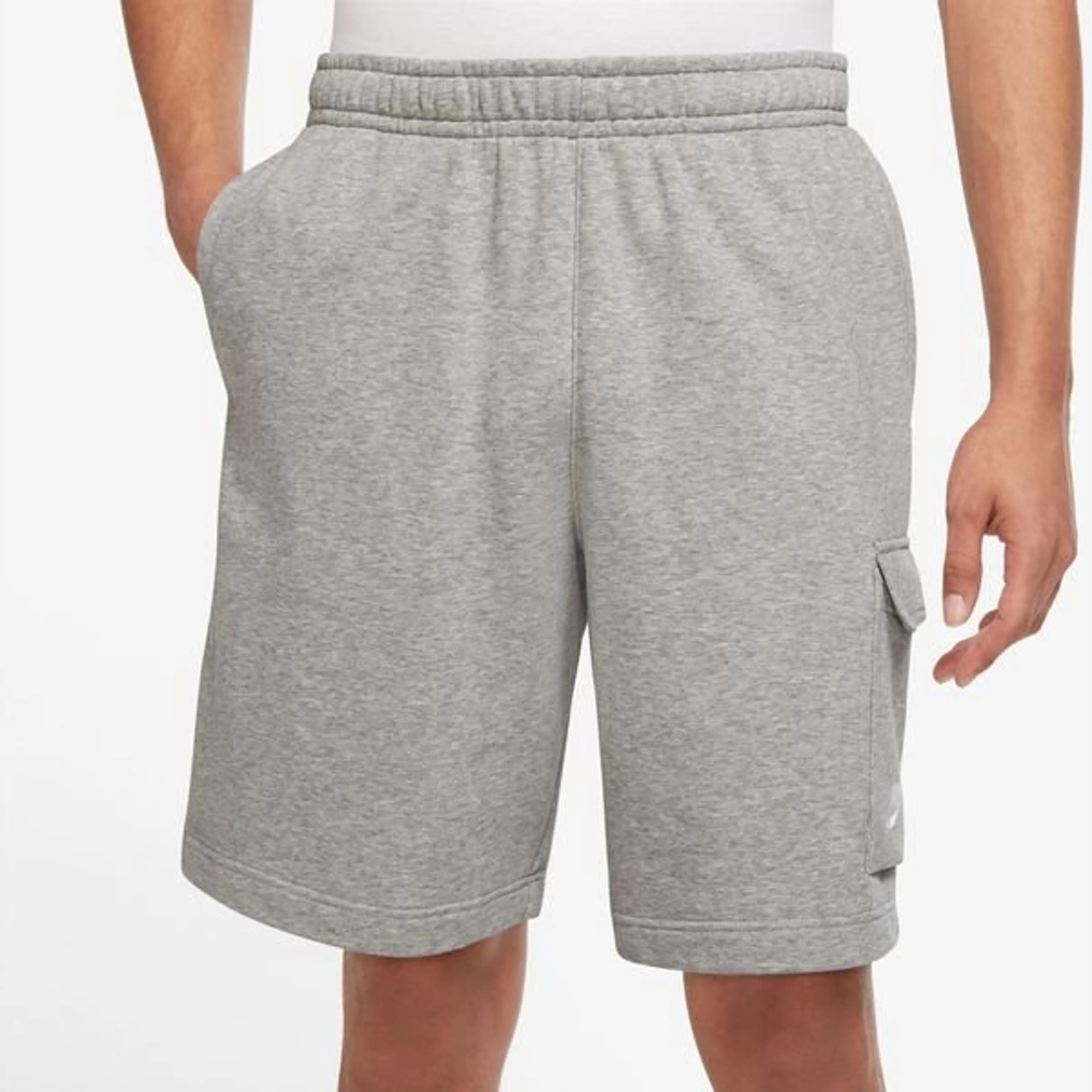 Nike Shorts Cargo NSW Club French Terry - Grey Heather/Matte Silver/White