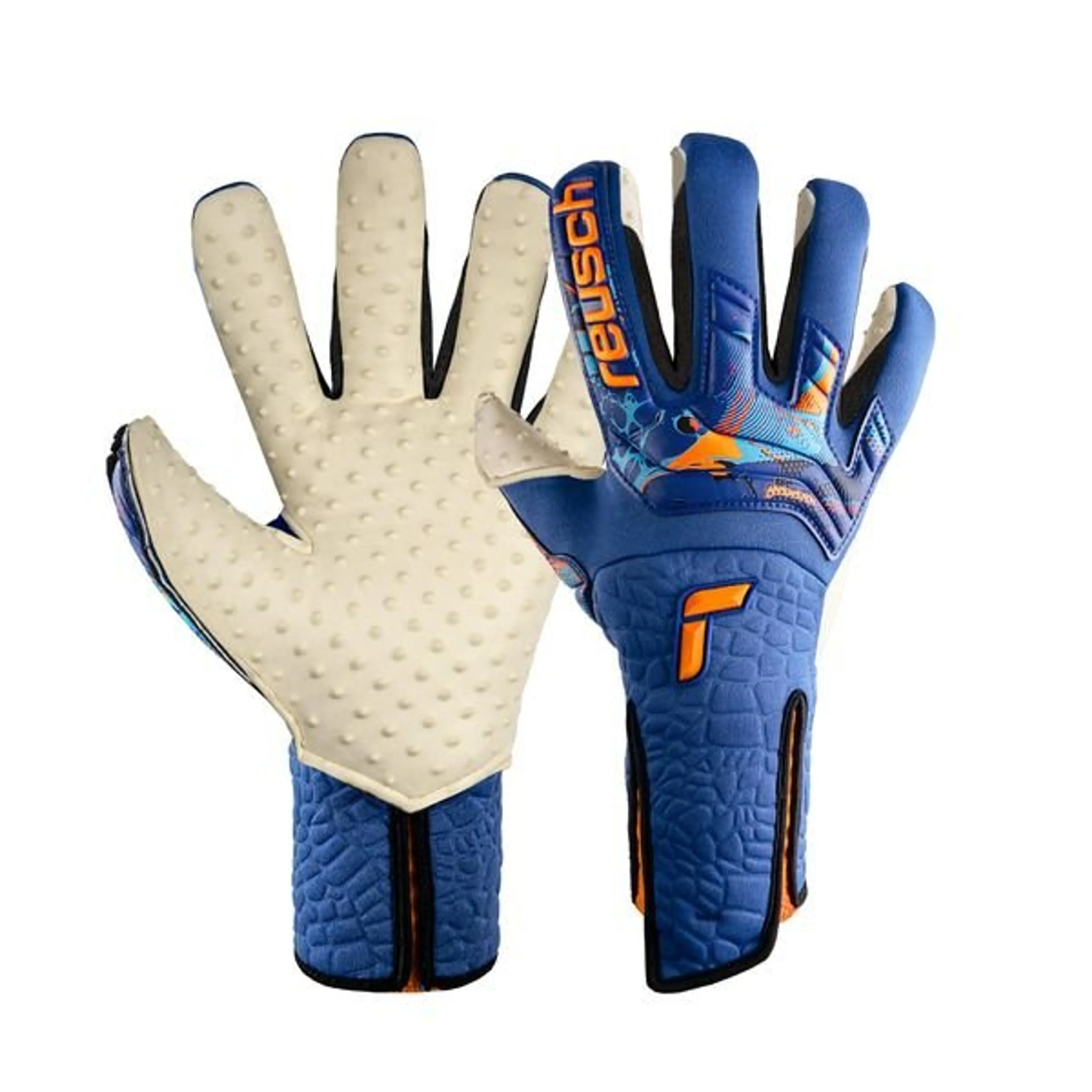 Reusch Maalivahdin Hanskat Attrakt SpeedBump Strapless AdaptiveFlex - Sininen/Oranssi