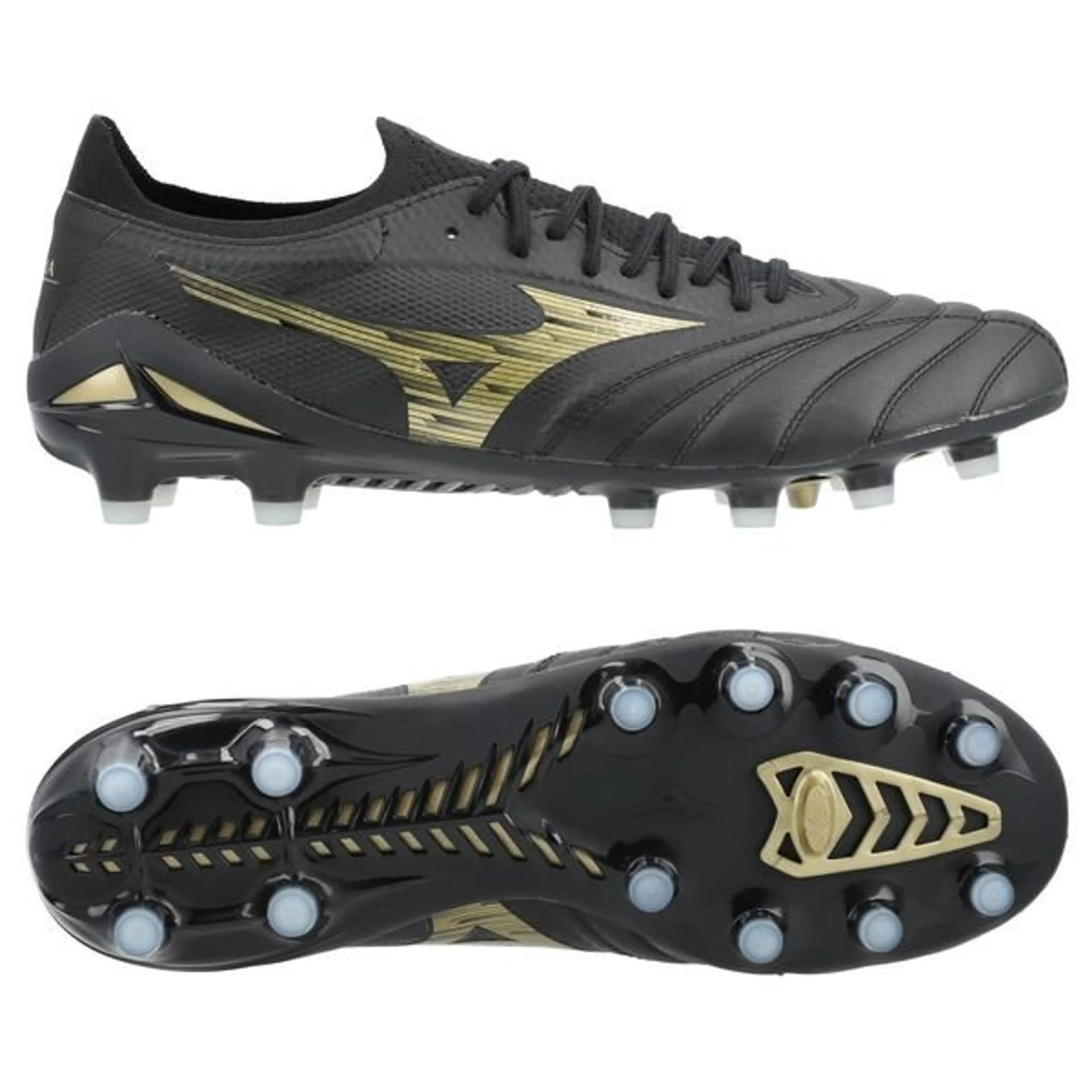 Mizuno Morelia Neo IV Beta Elite FG/AG Aurum - Goud/Zwart