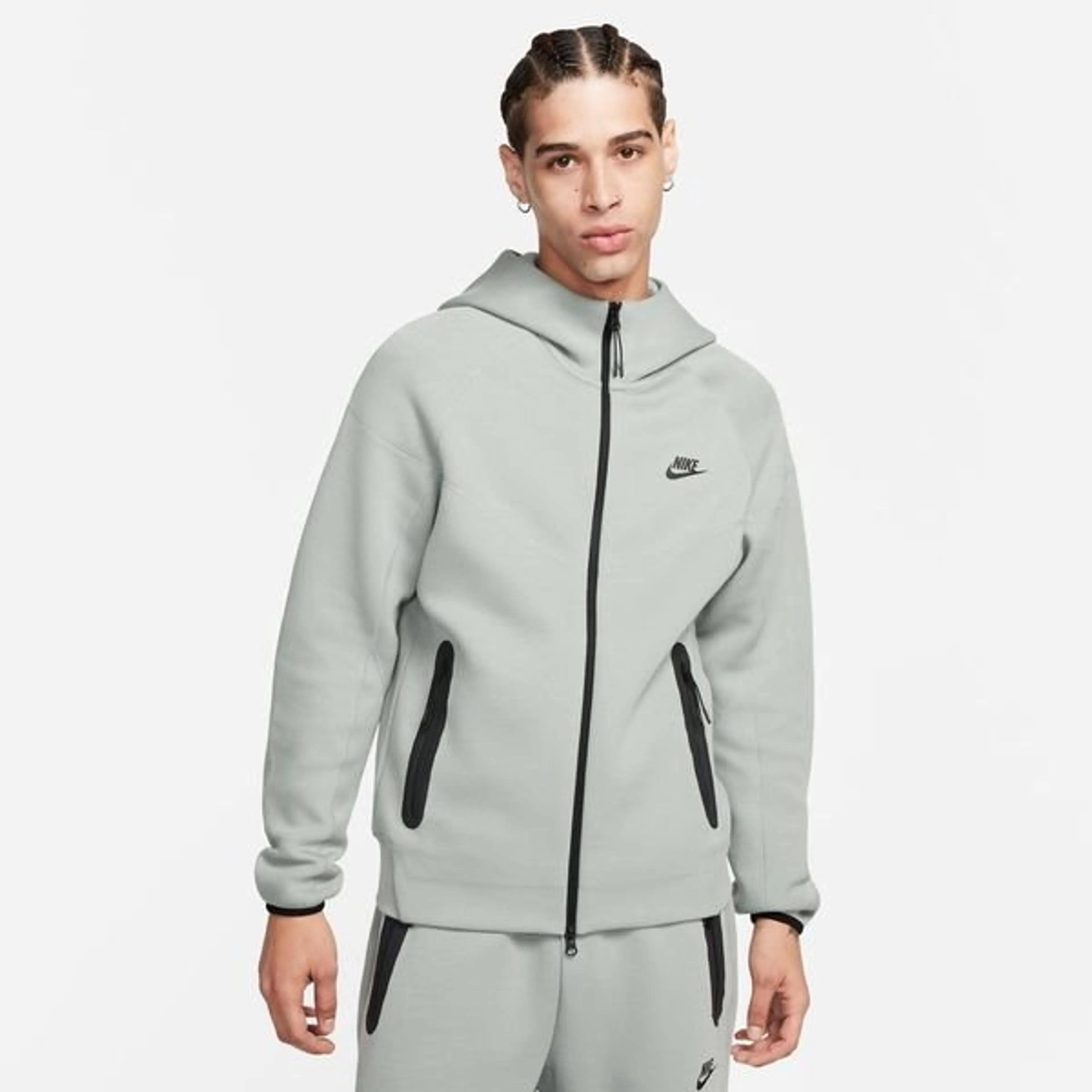 Nike Huppari NSW Tech Fleece 24 FZ - Vihreä/Musta