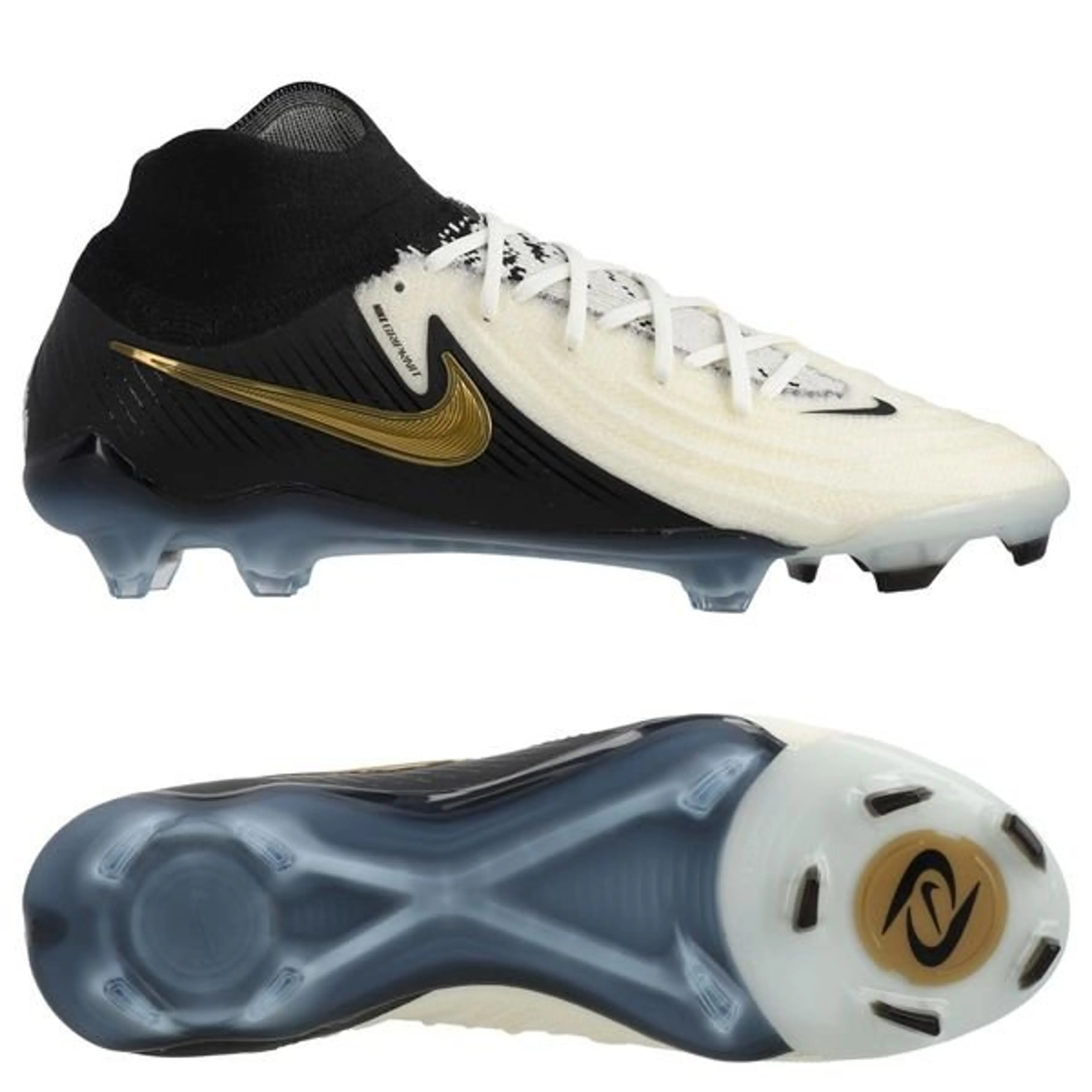 Nike Phantom Luna II Elite FG Mad Ready - White/Black/Metallic Gold Coin