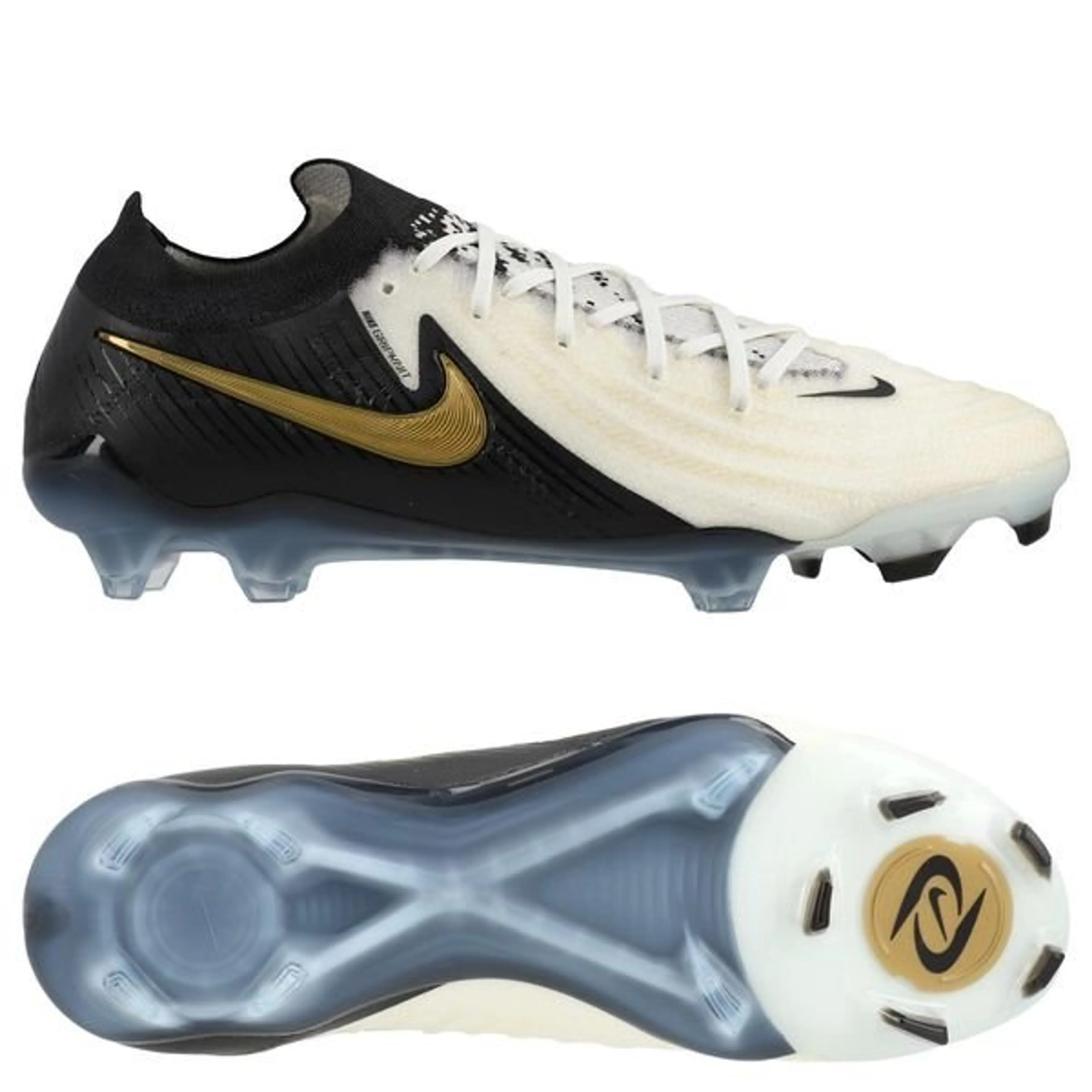 Nike Phantom GX II Elite FG Mad Ready - White/Black/Metallic Gold Coin