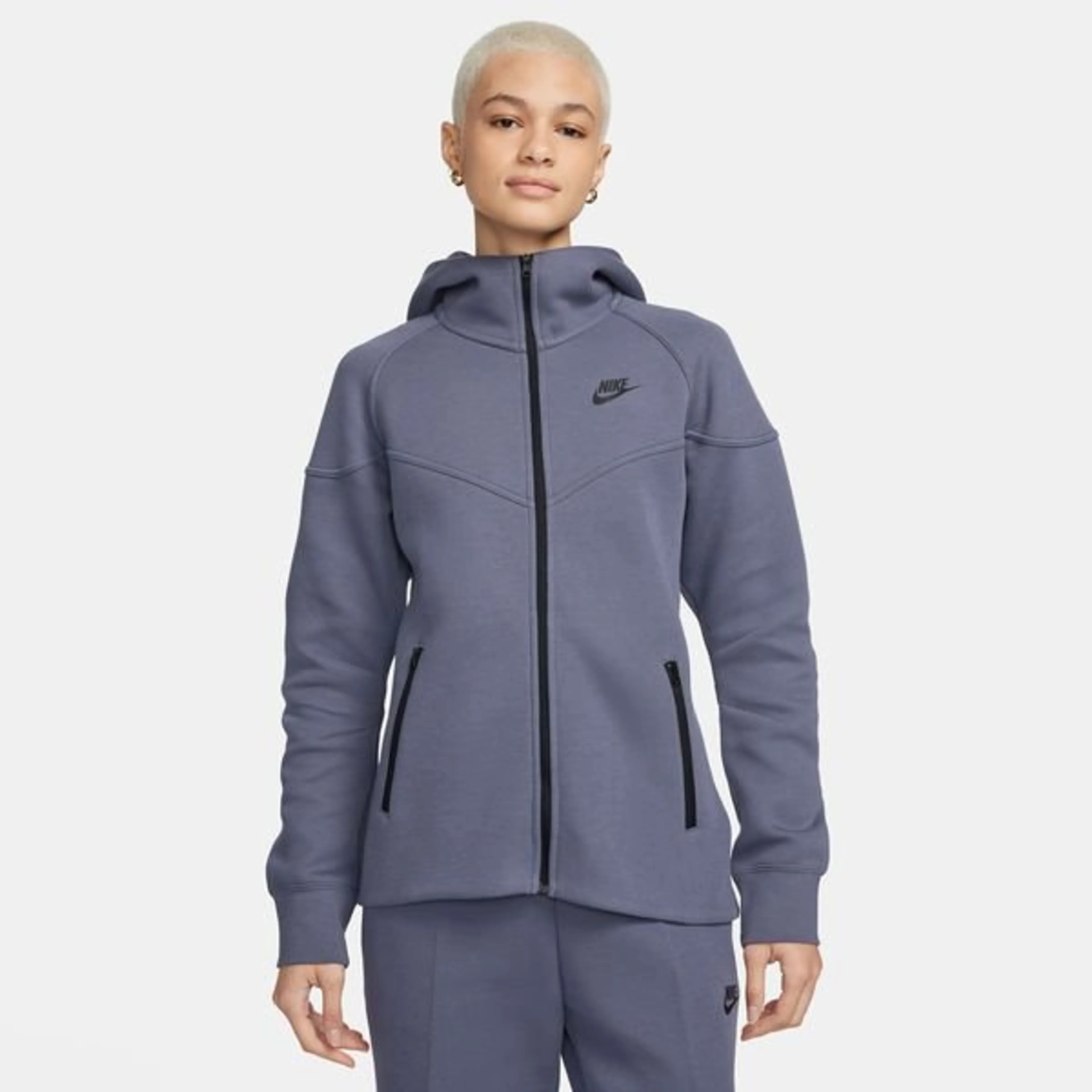 Nike Huppari NSW Tech Fleece 24 Tuulitakki - Harmaa/Musta Nainen