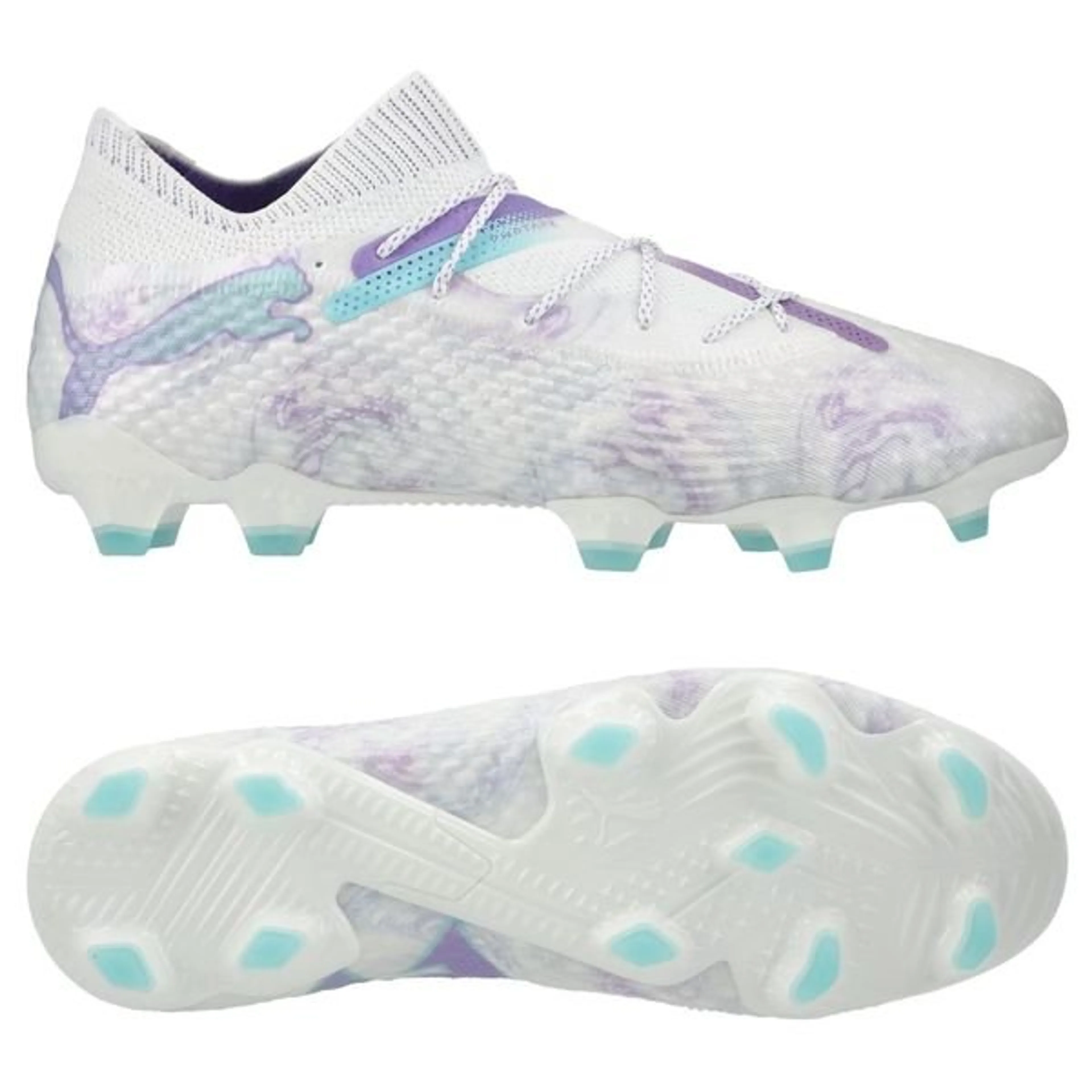 PUMA Future 7 Ultimate FG/AG Brilliance - White/Black/Spring Lavender Women LIMITED EDITION