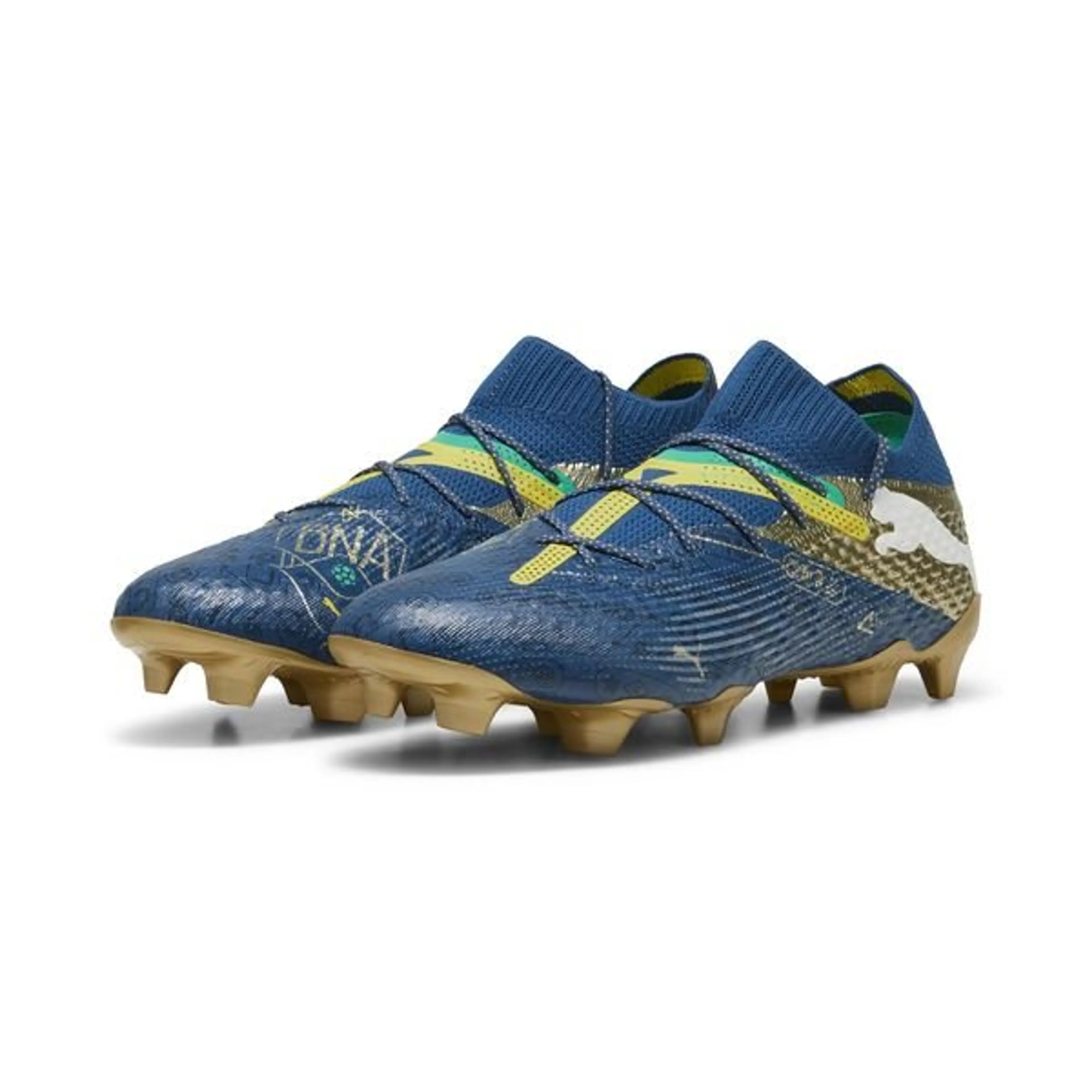 PUMA Future 7 Ultimate FG/AG NJR BNA - Sailing Blue/Marine Blue/Pele Yellow/Grassy Green/Gold LIMITED EDITION