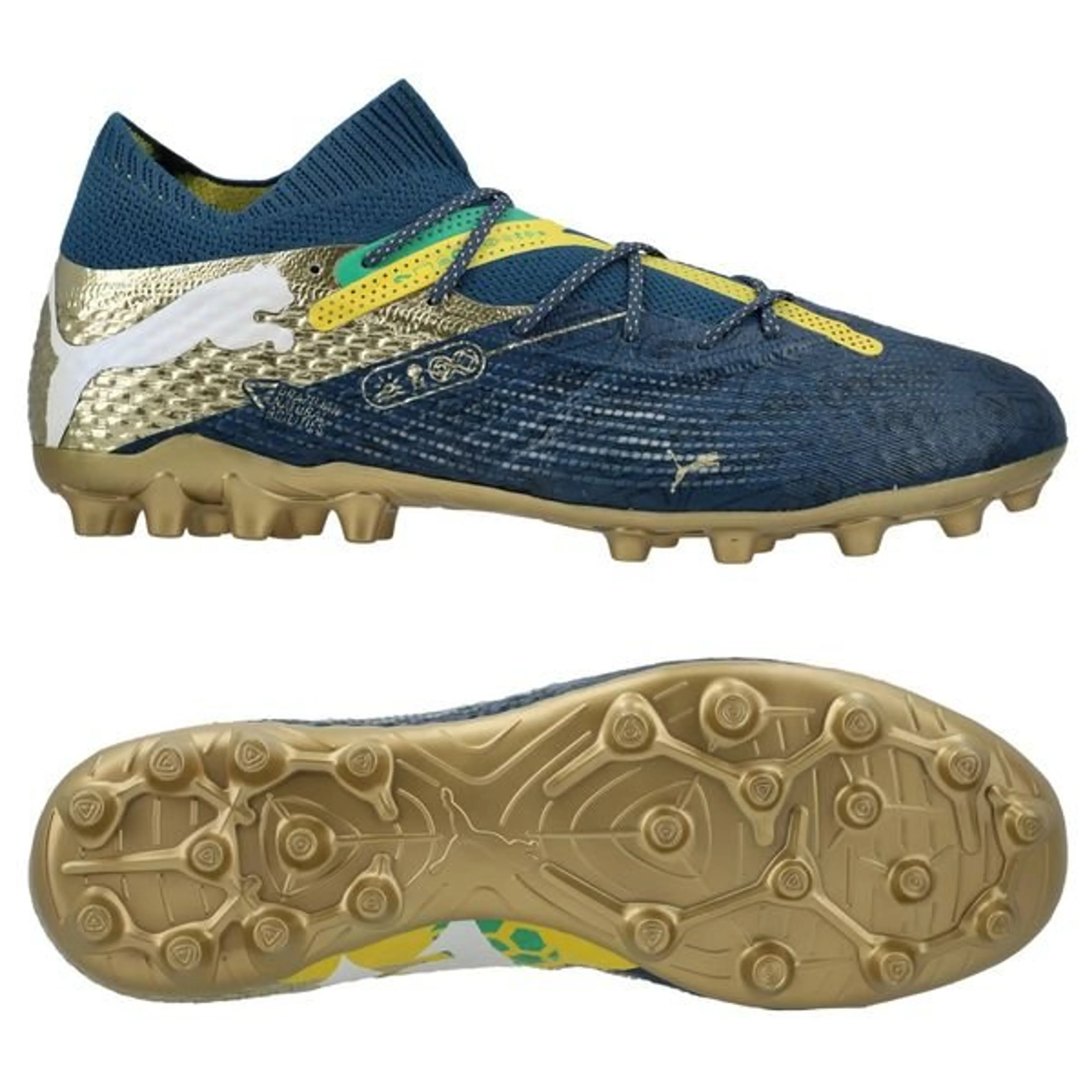 PUMA Future 7 Ultimate MG NJR BNA - Sailing Blue/Marine Blue/Pele Yellow/Grassy Green/Gold LIMITED EDITION