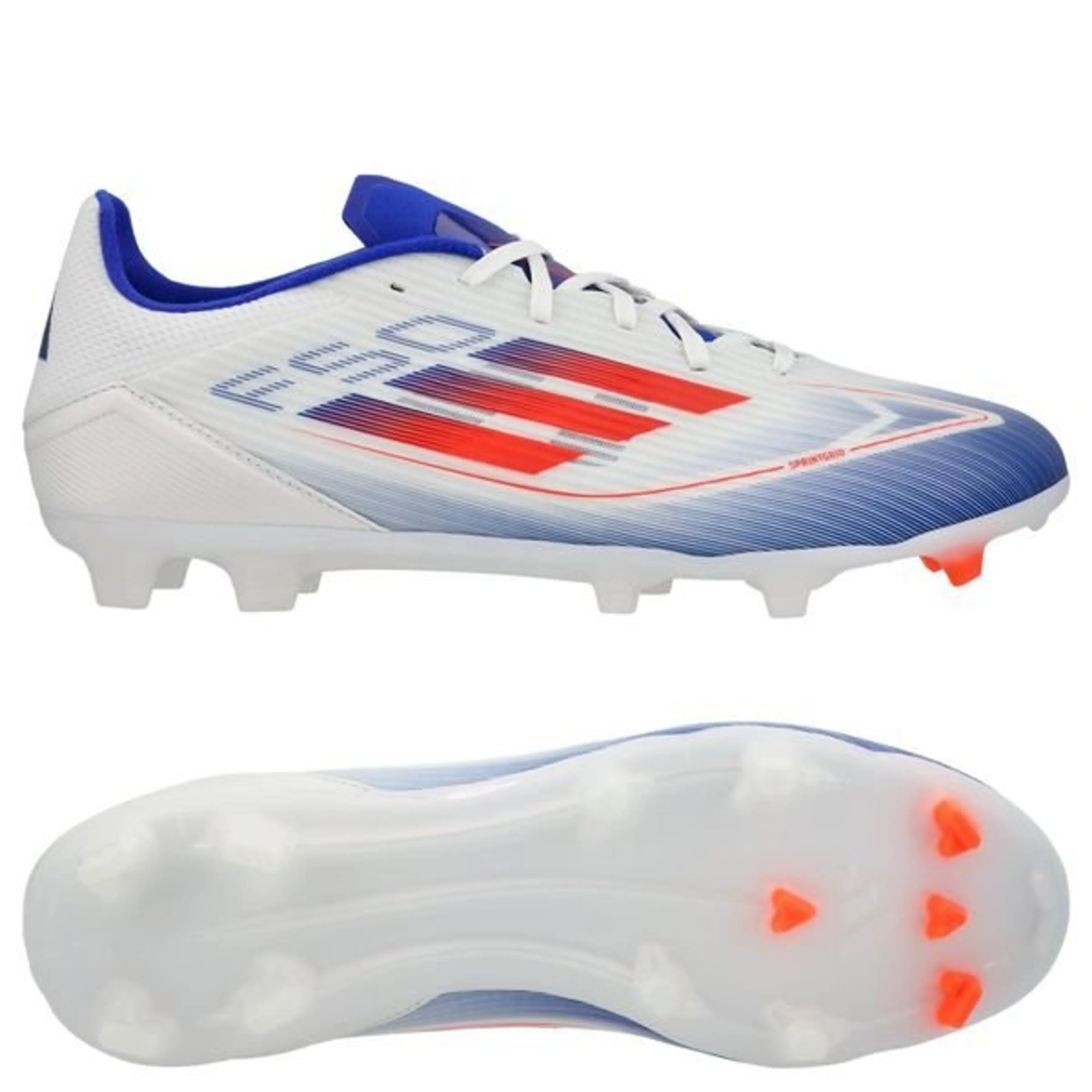 adidas F50 League FG/AG Advancement - Wit/Rood/Blauw