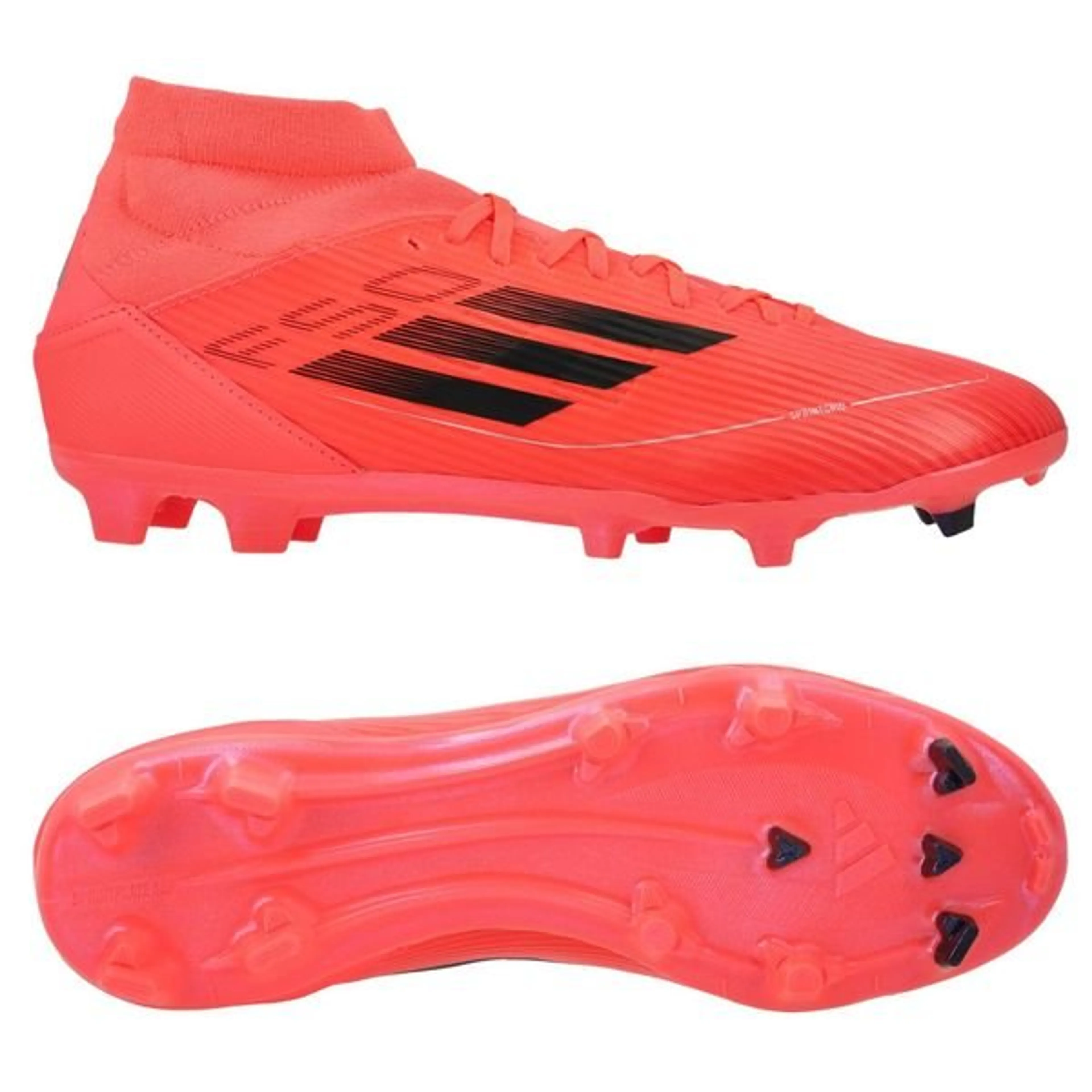 adidas F50 League Mid FG/AG Vivid Horizon - Turbo/Aurora Black/Zilver