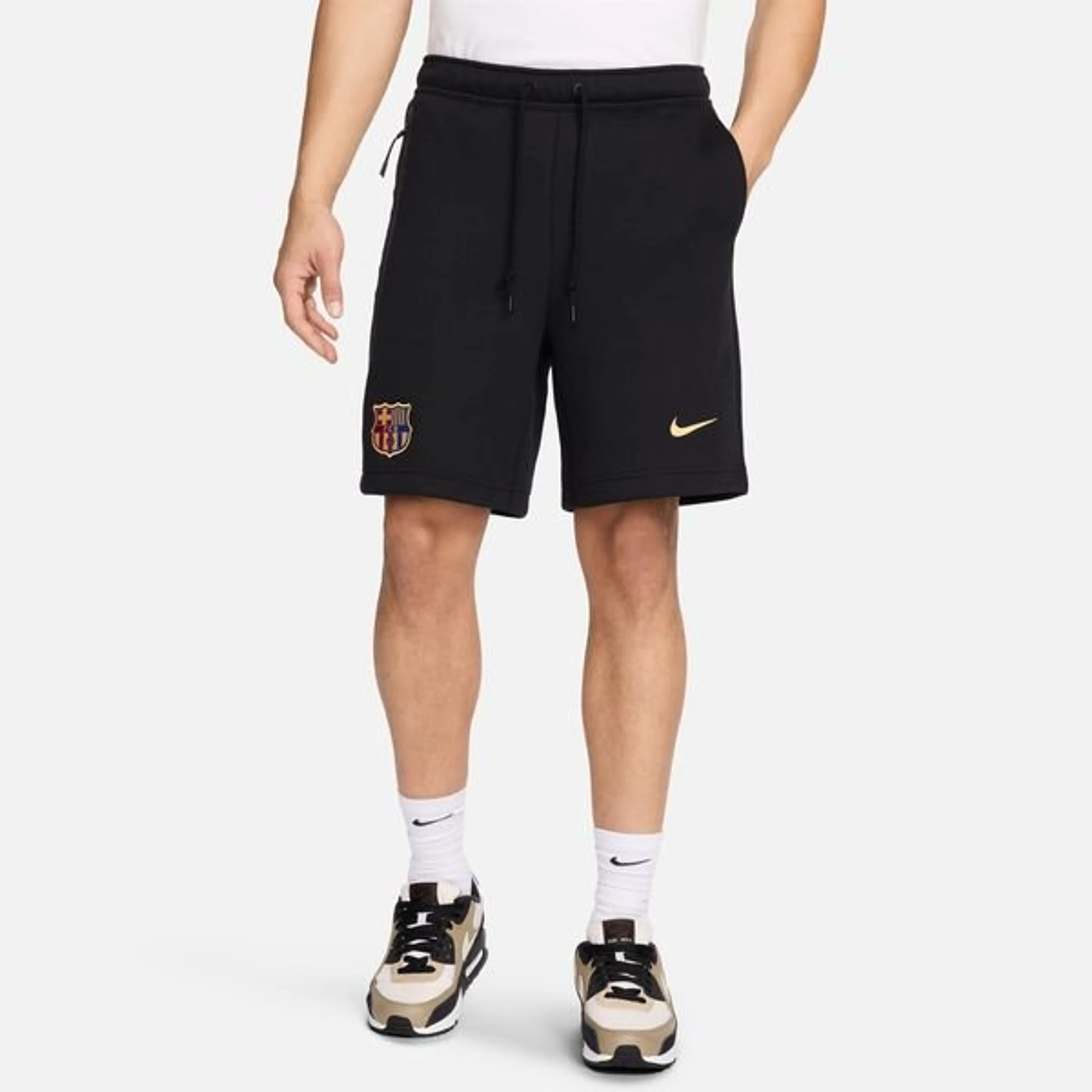 Barcelona Träningsshorts NSW Tech Fleece - Svart/Guld