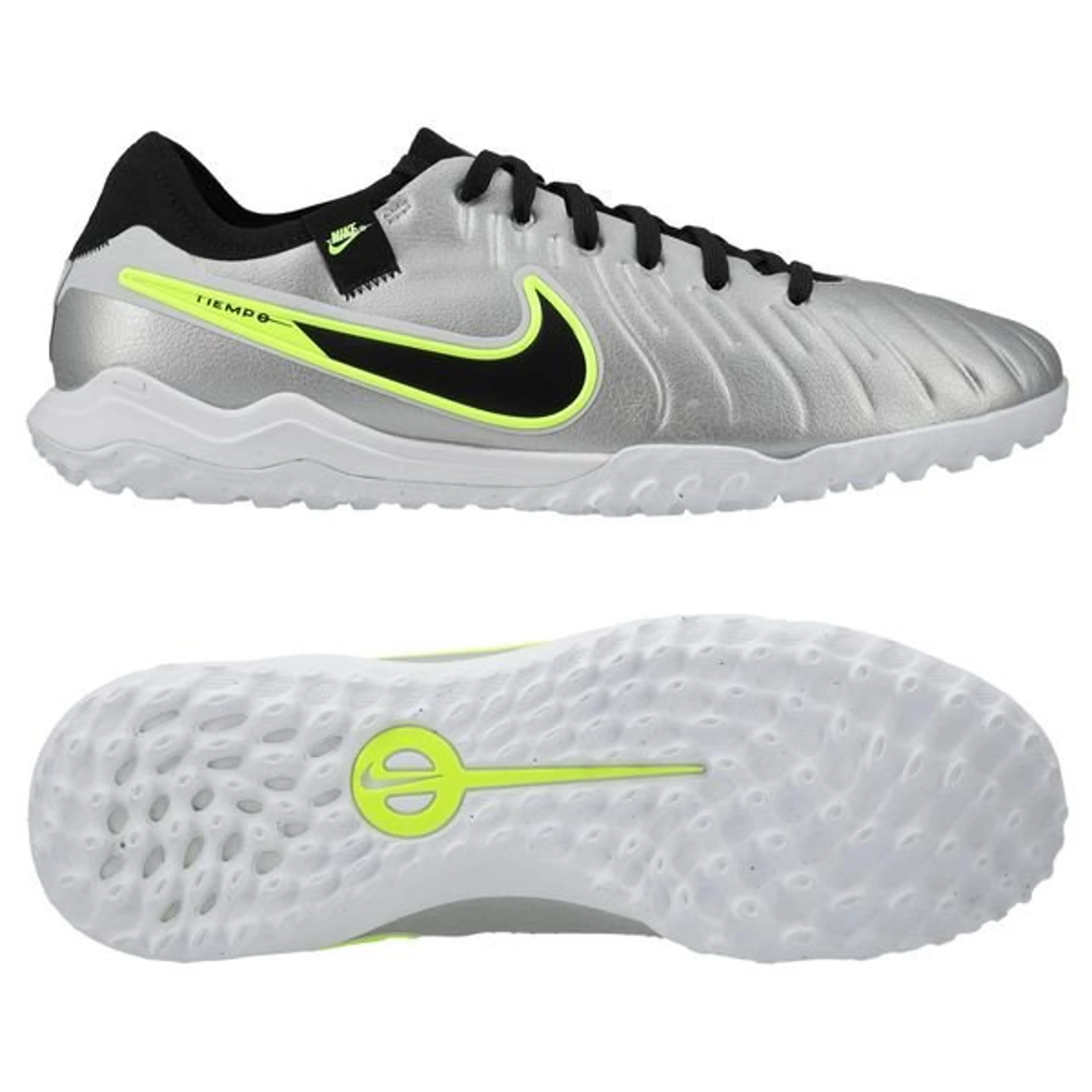 Nike Tiempo Legend 10 Pro TF Mad Voltage - Zilver/Zwart/Neon