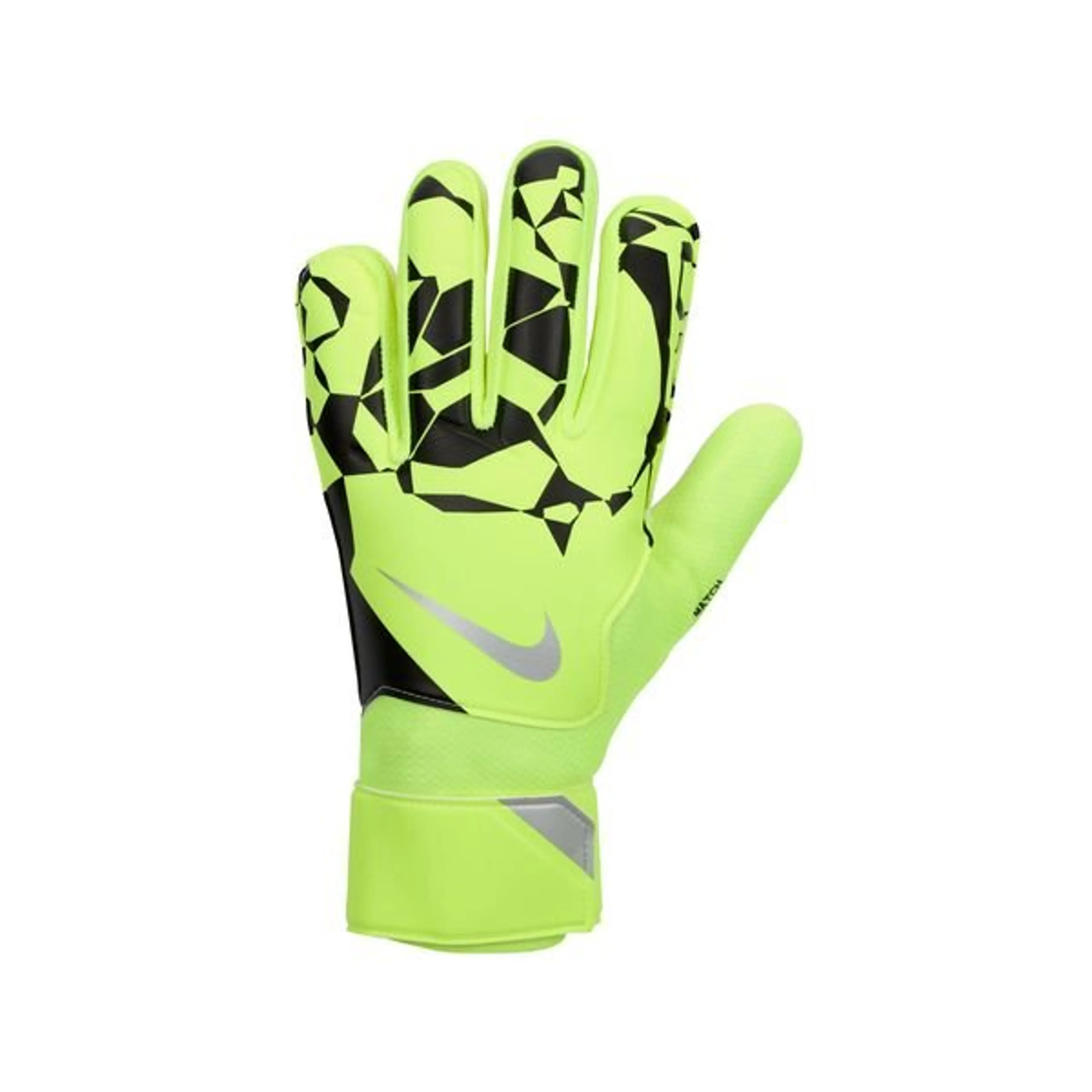 Nike Maalivahdin Hanskat Match Mad Voltage - Neon/Musta/Hopea