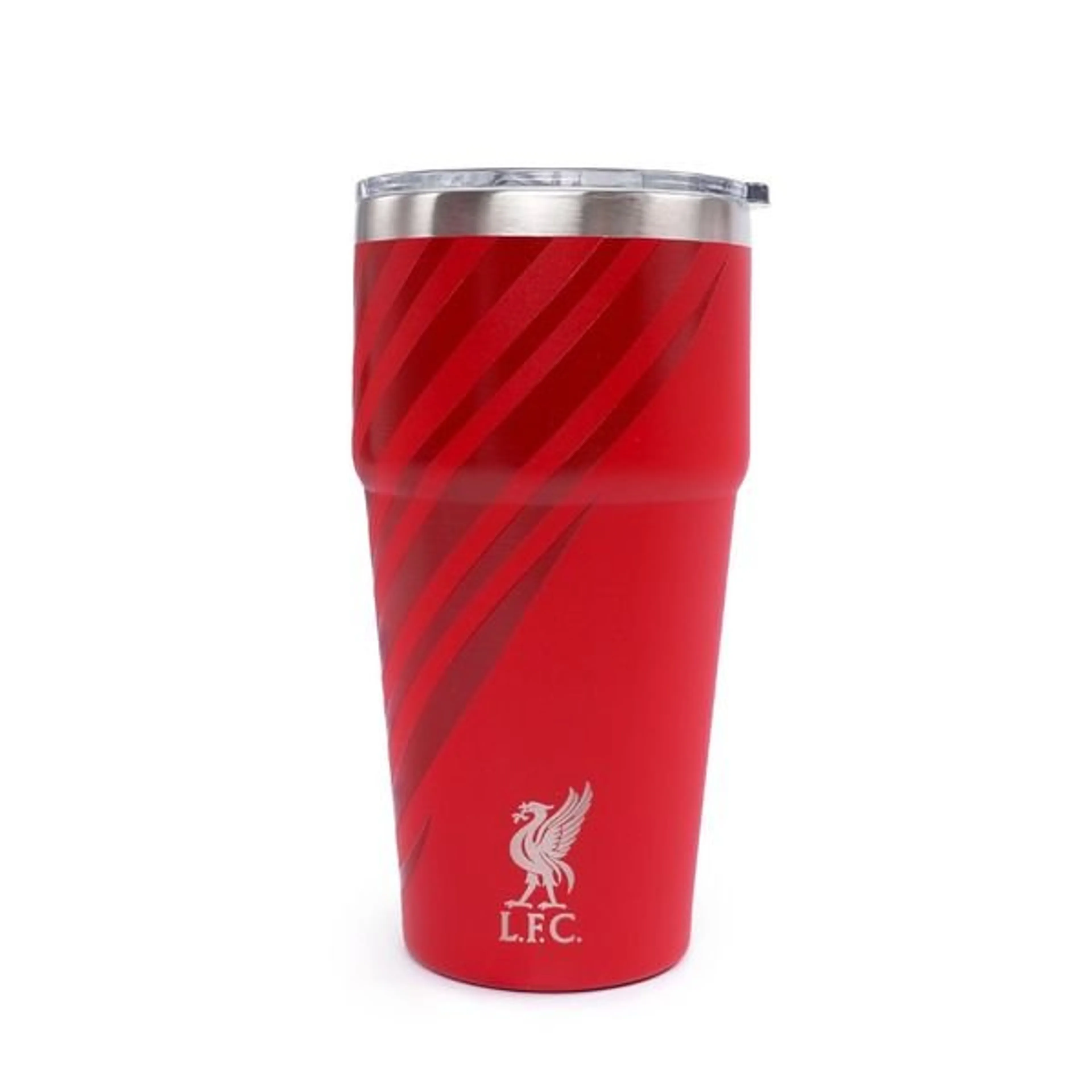 Liverpool Travel Mug Liverbird - Red/Metallic Silver