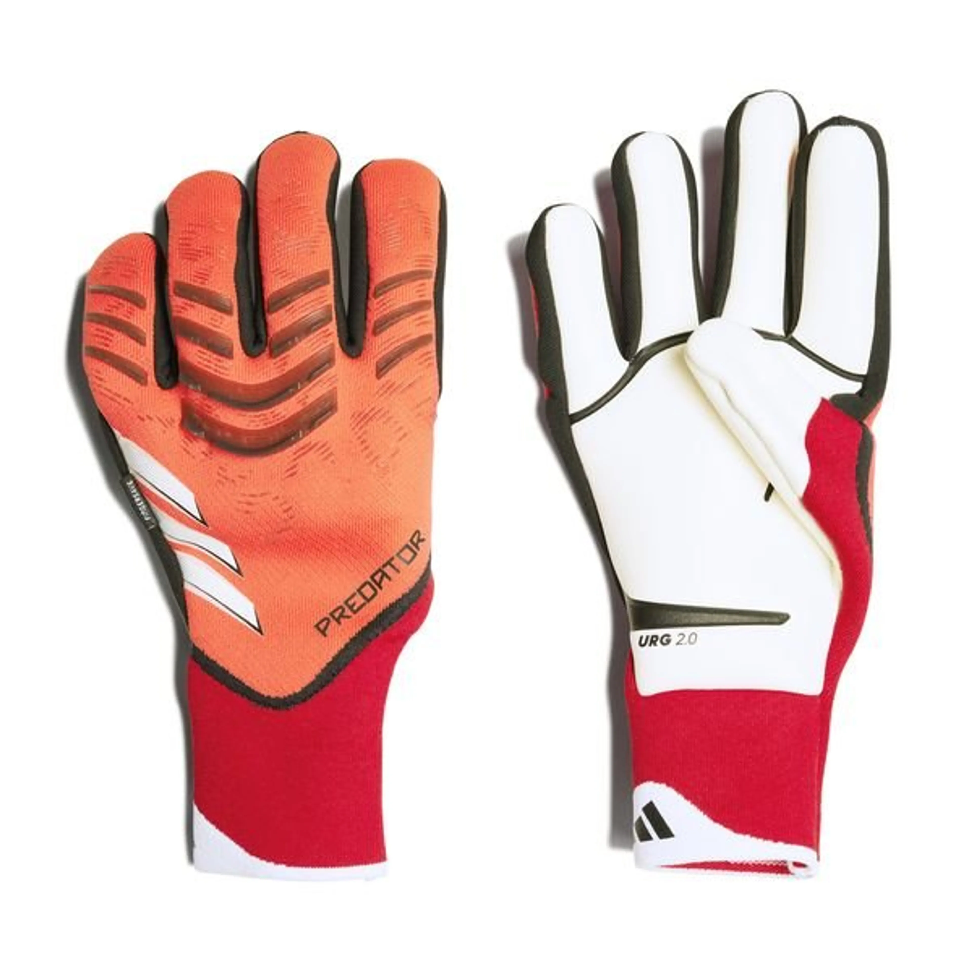 adidas Keepershandschoenen Predator Pro Fingersave Pure Victory - Lucid Red/Zwart/Pure Ruby