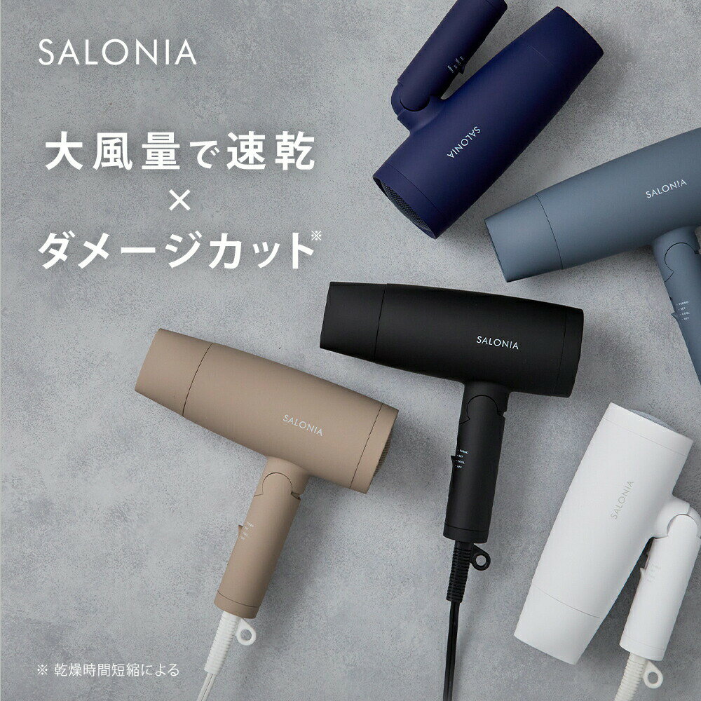 《公式店》【SALONIA サロニア スピーディー イオンドライヤー】 送料無料 1年保証 ◆30日間全額返金保証◆ドライヤー 軽量 人気 ランキング hk ギフト 卒業式 入学式