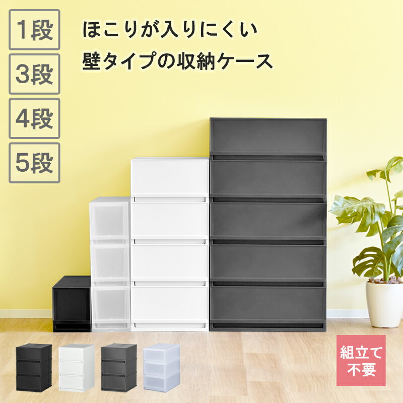 【ランキング 1位】収納ケース 引き出し プラスチック 日本製 おしゃれ【プラストベーシック】 幅17cm 幅34cm 幅51cm 奥行45cm ほこりの入りにくい壁タイプ 半透明タイプ クローゼット 押入れ 衣類収納 衣装ケース PPケース 新生活 クリアケース 引っ越し 白い収納ケース